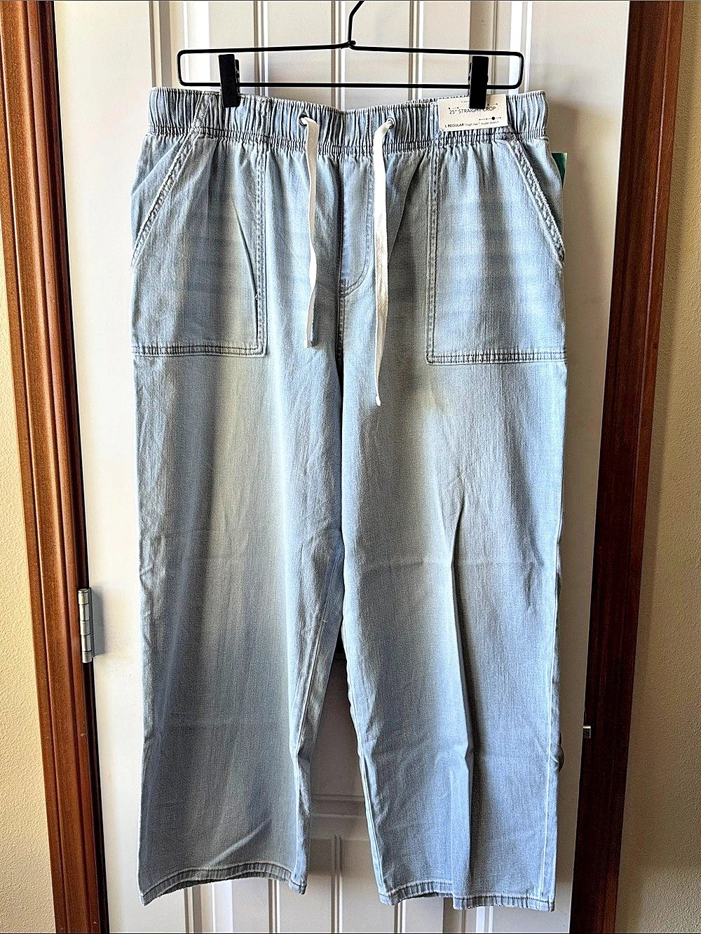 Maurices 25" Straight Crop Straight Crop Jeans in Blue Size Large NWT